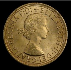 Sterlina d’oro con segni del tempo
